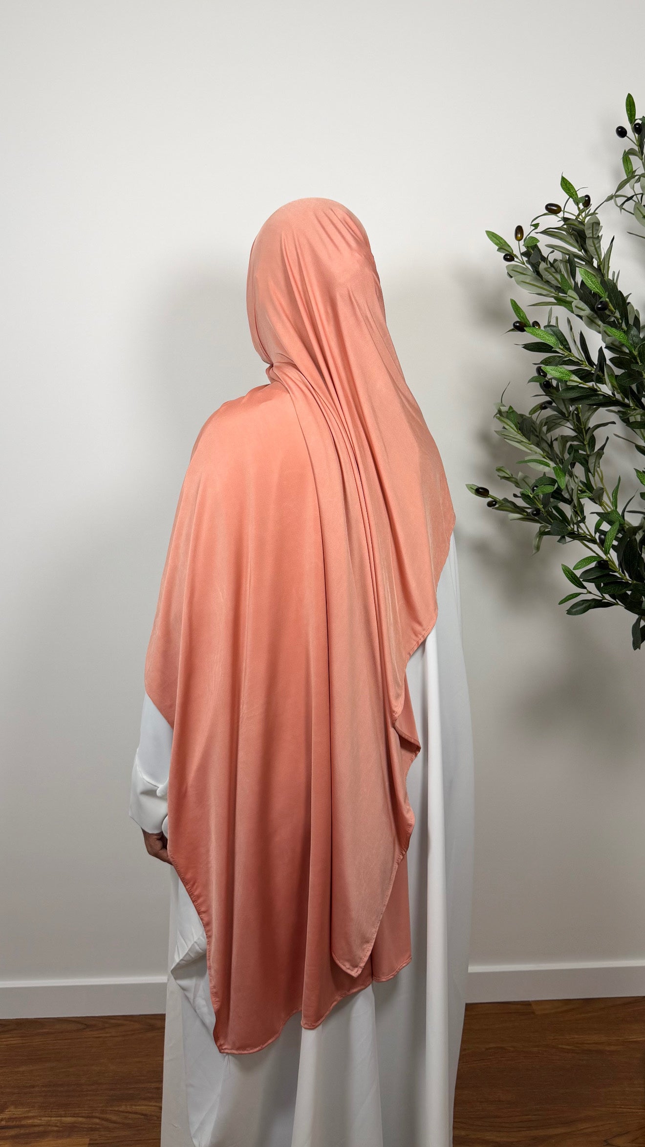 HIJAB JERSEY LIQUID ROSE CORAIL