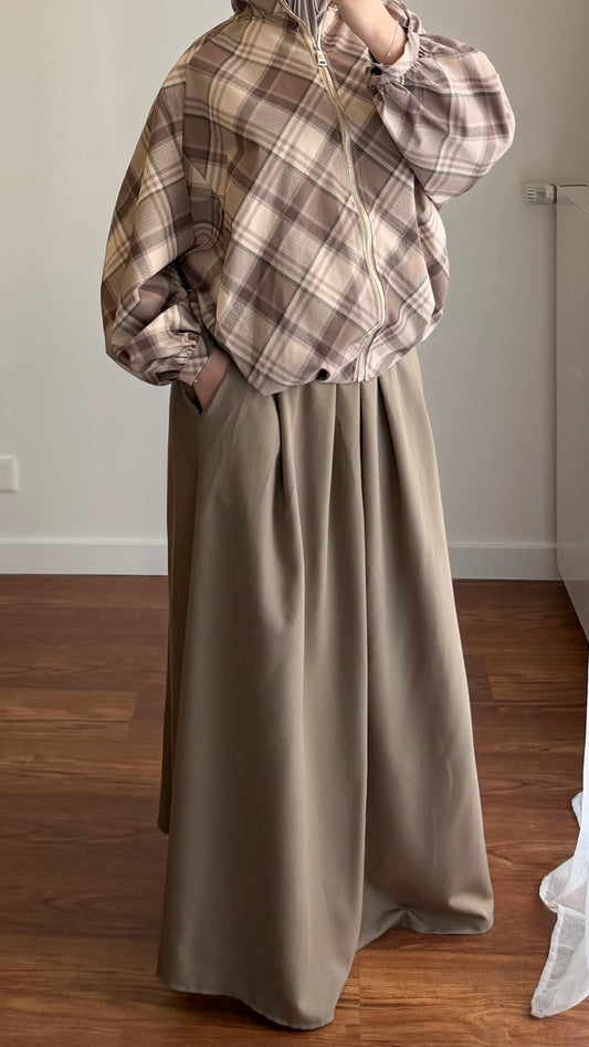 JUPE CLASSIQUE ÉPAISSE TAUPE