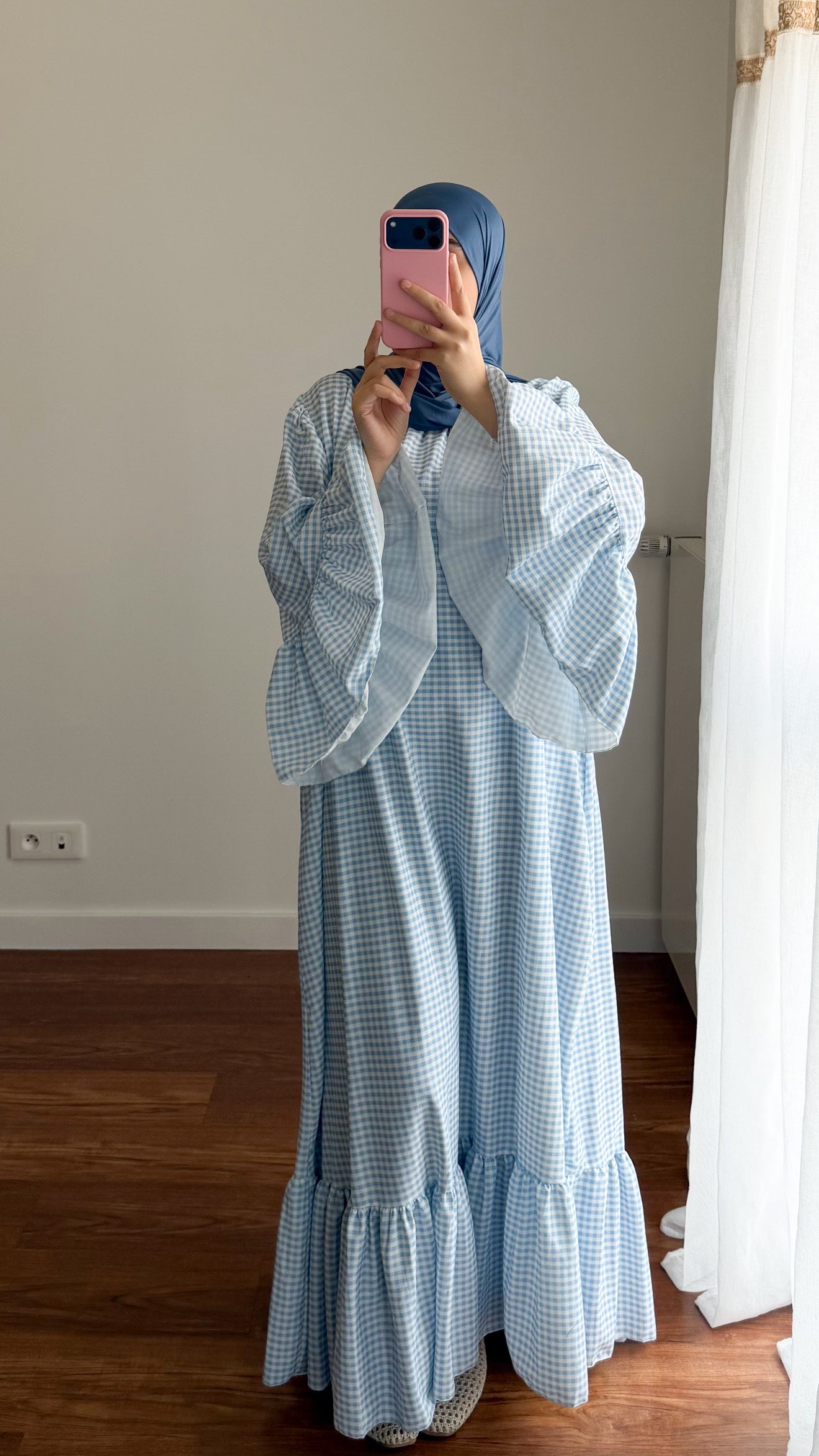 ROBE VICHY 2.0 BLEU CIEL