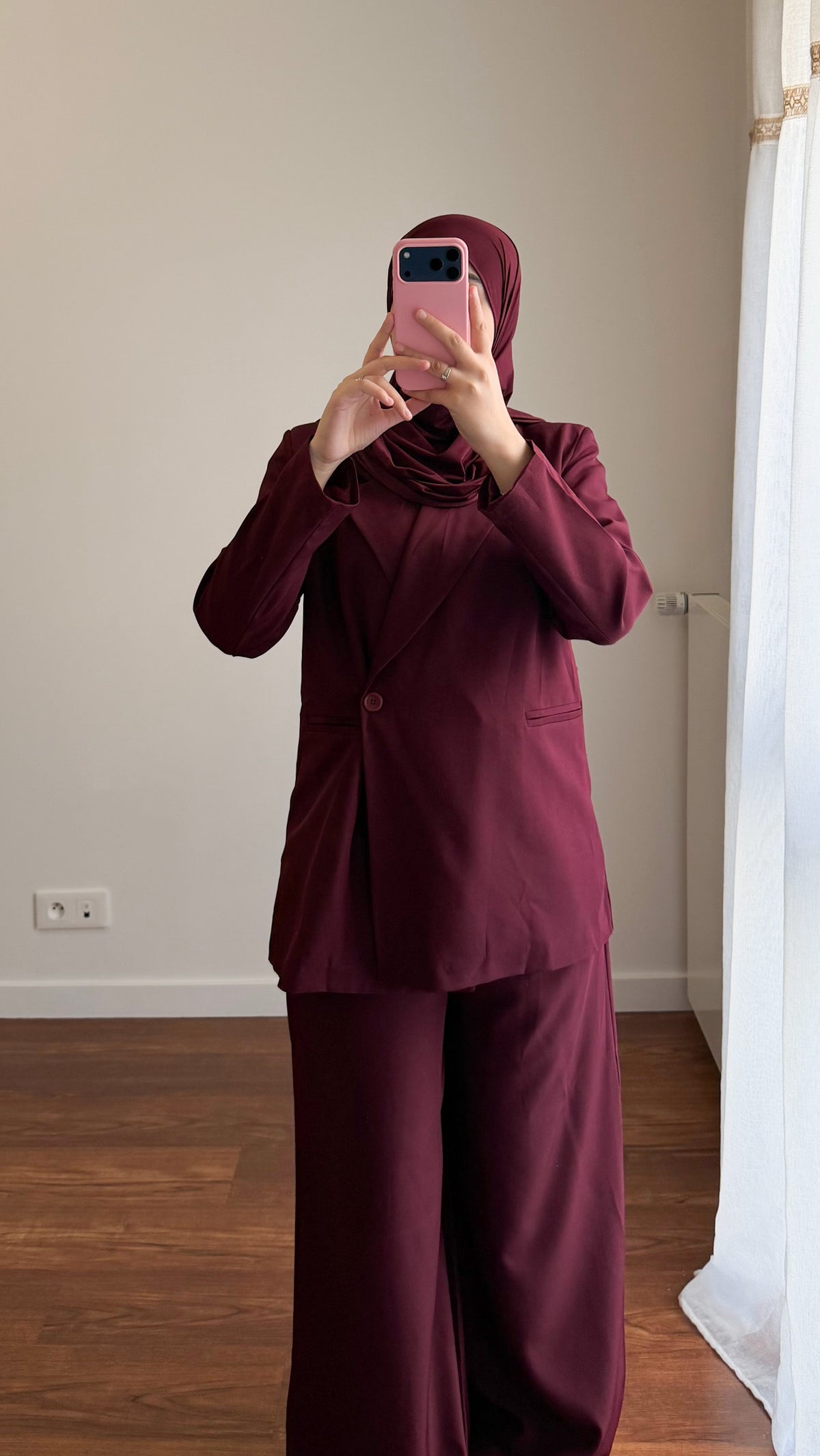 ENSEMBLE BLAZER BORDEAU