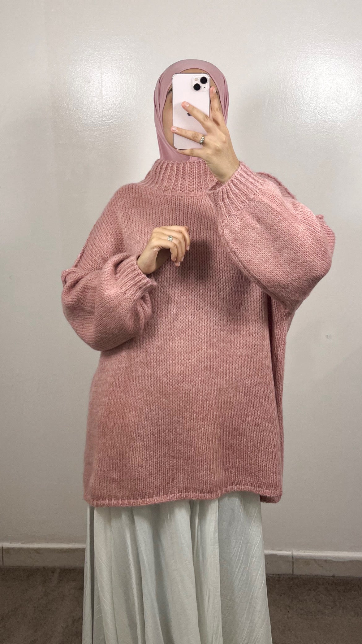 PULL MAYRA EN LAINE ROSE