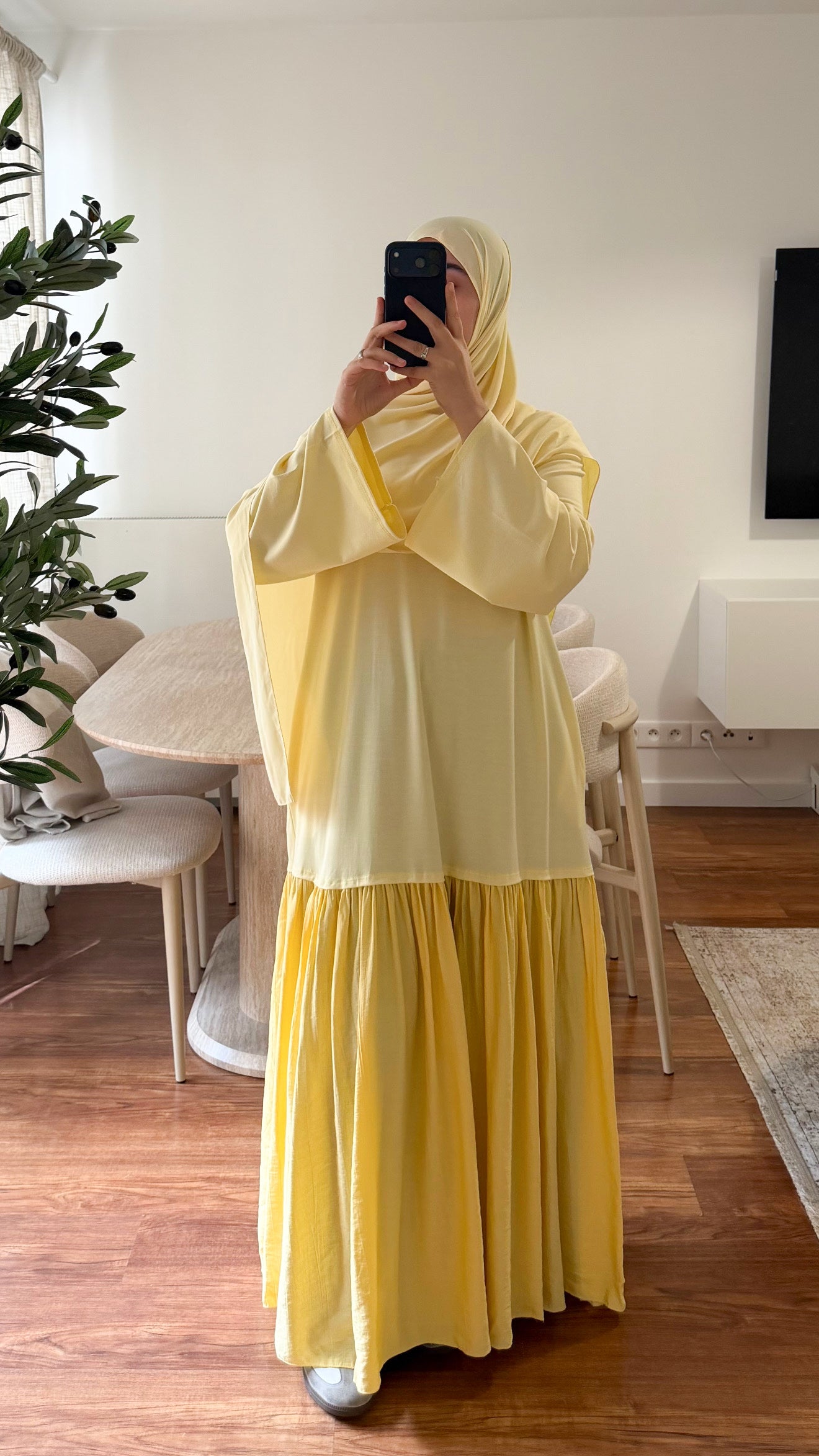 ROBE T-SHIRT JAUNE