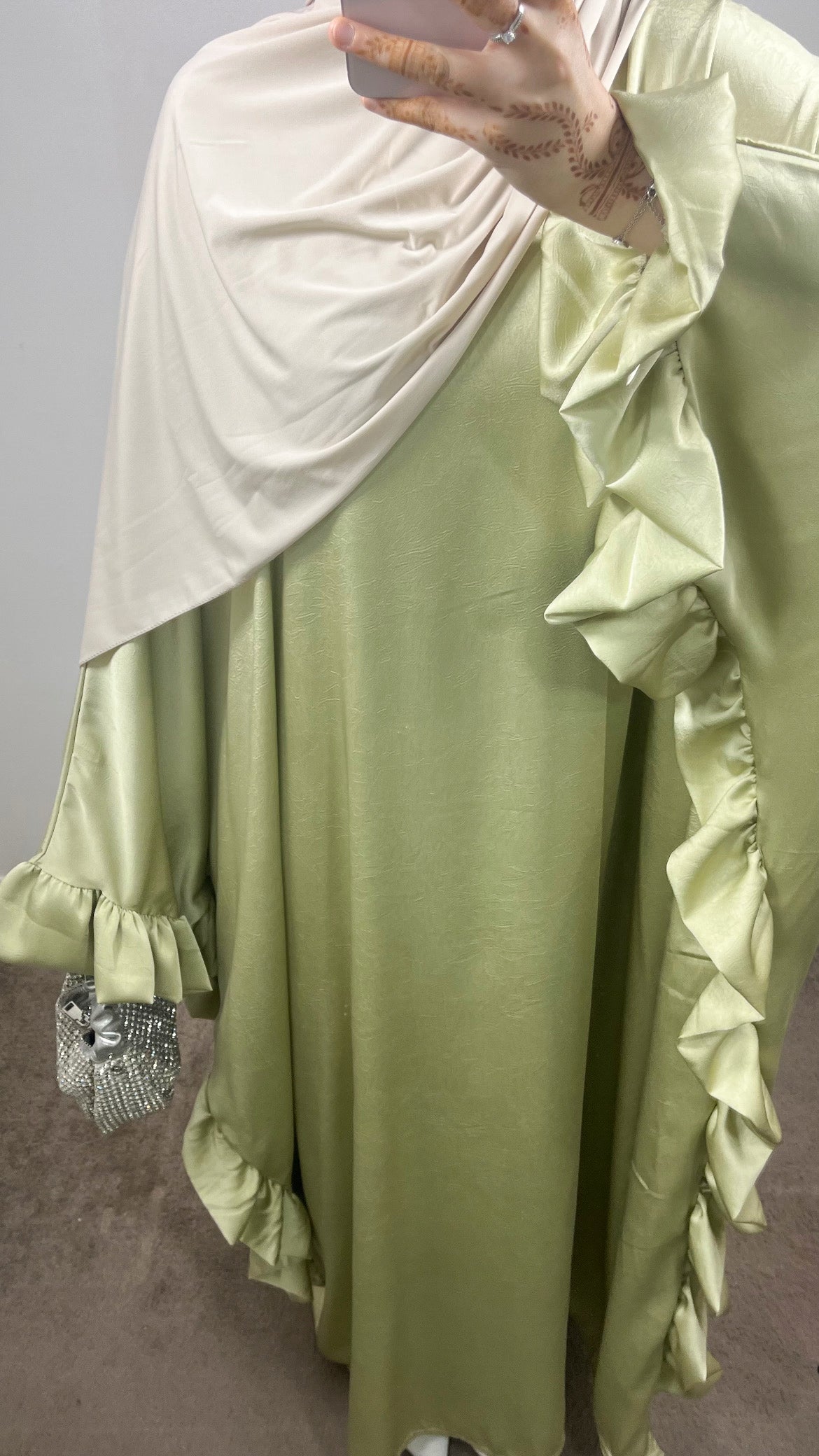 ABAYA BUTTERFLY VERT CLAIR