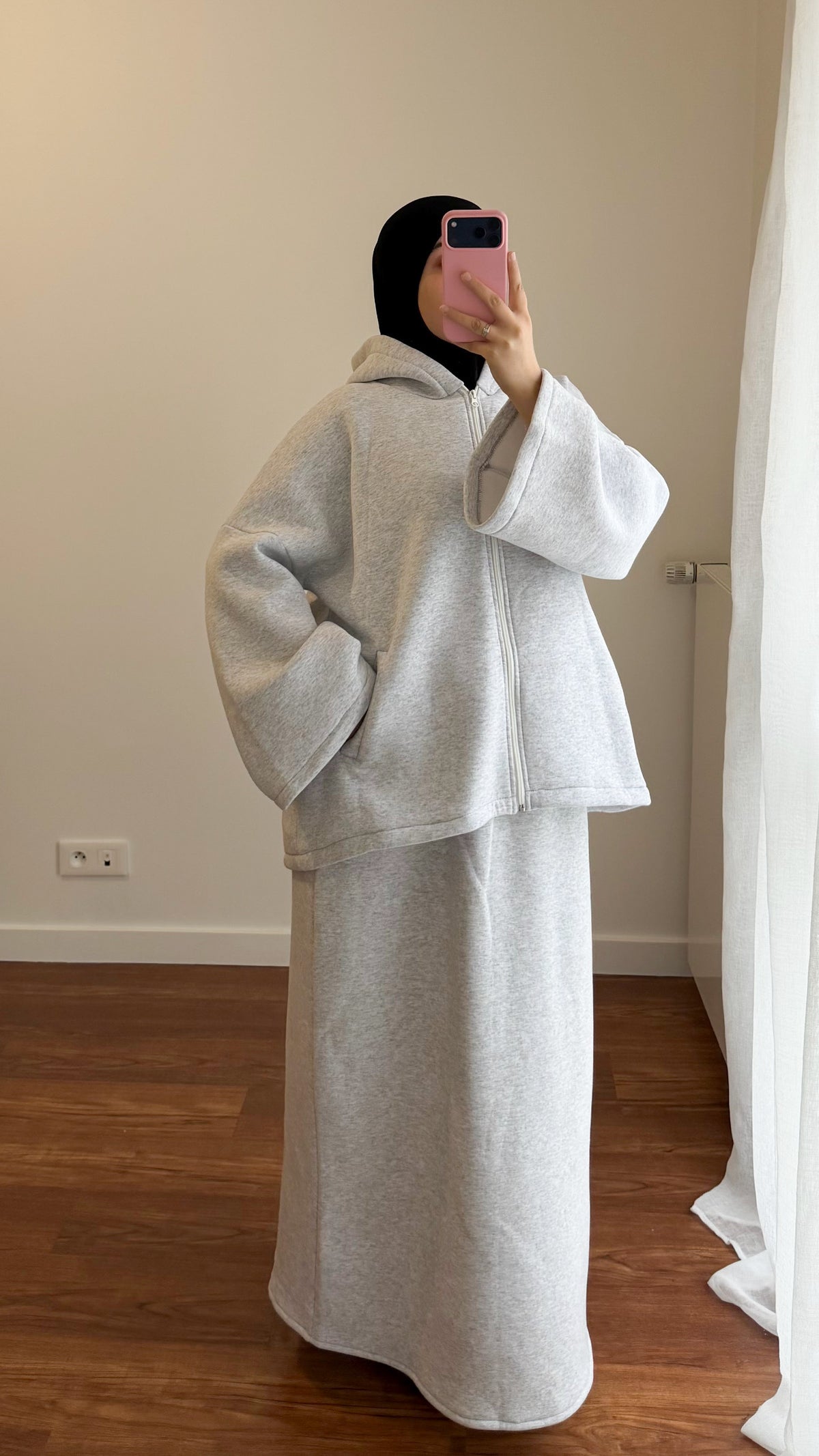 ENSEMBLE JUPE COMFY GRIS CLAIR