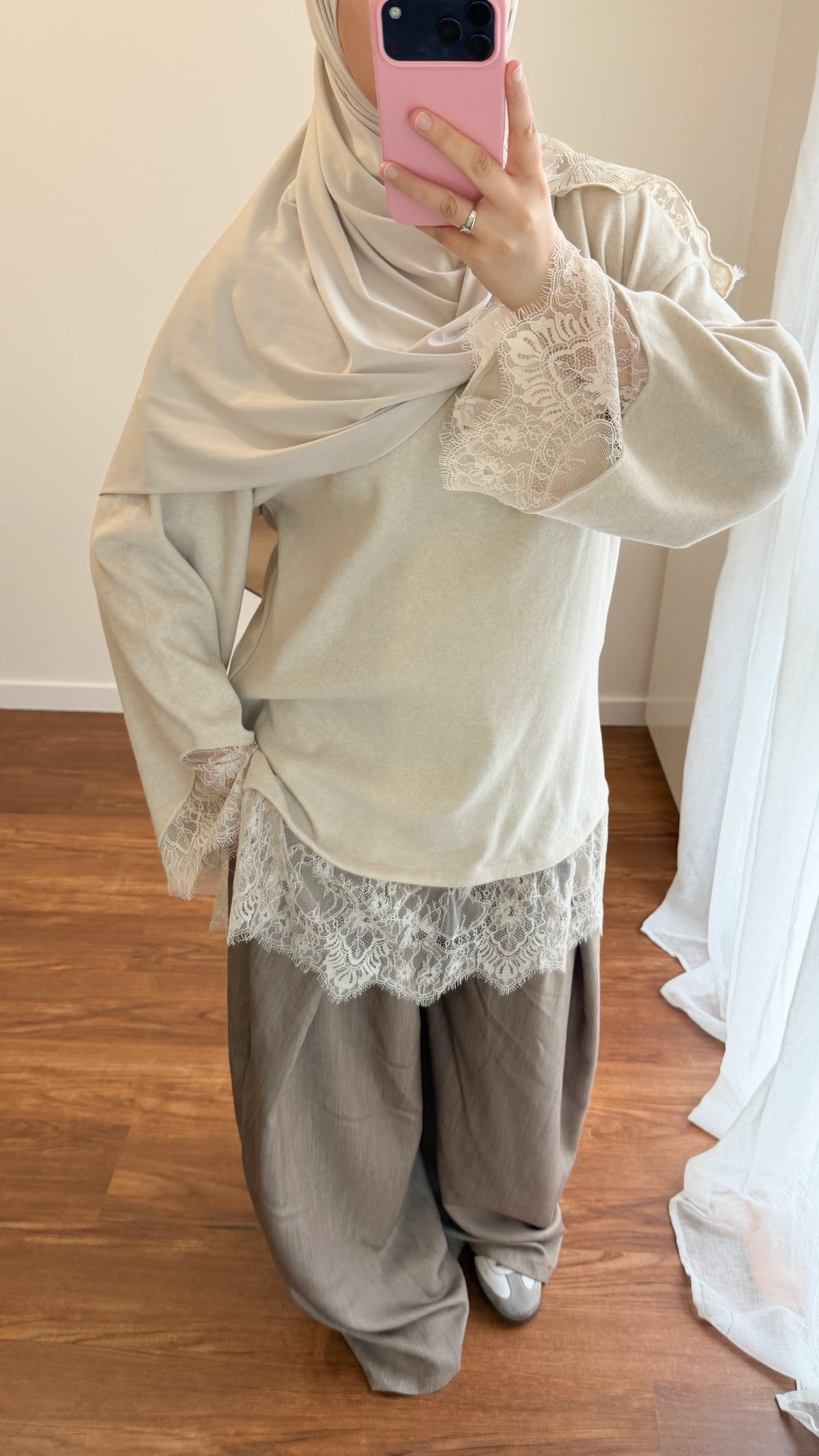PULL DENTELLE ÉCRU