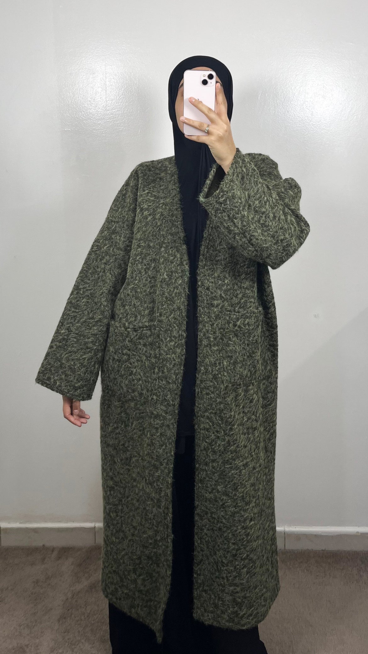 MANTEAU KIMONO LEA OVERSIZE VERT KAKI