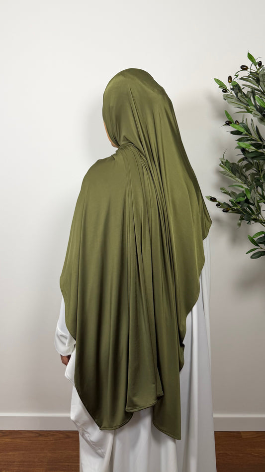 HIJAB JERSEY LIQUID VERT KAKI
