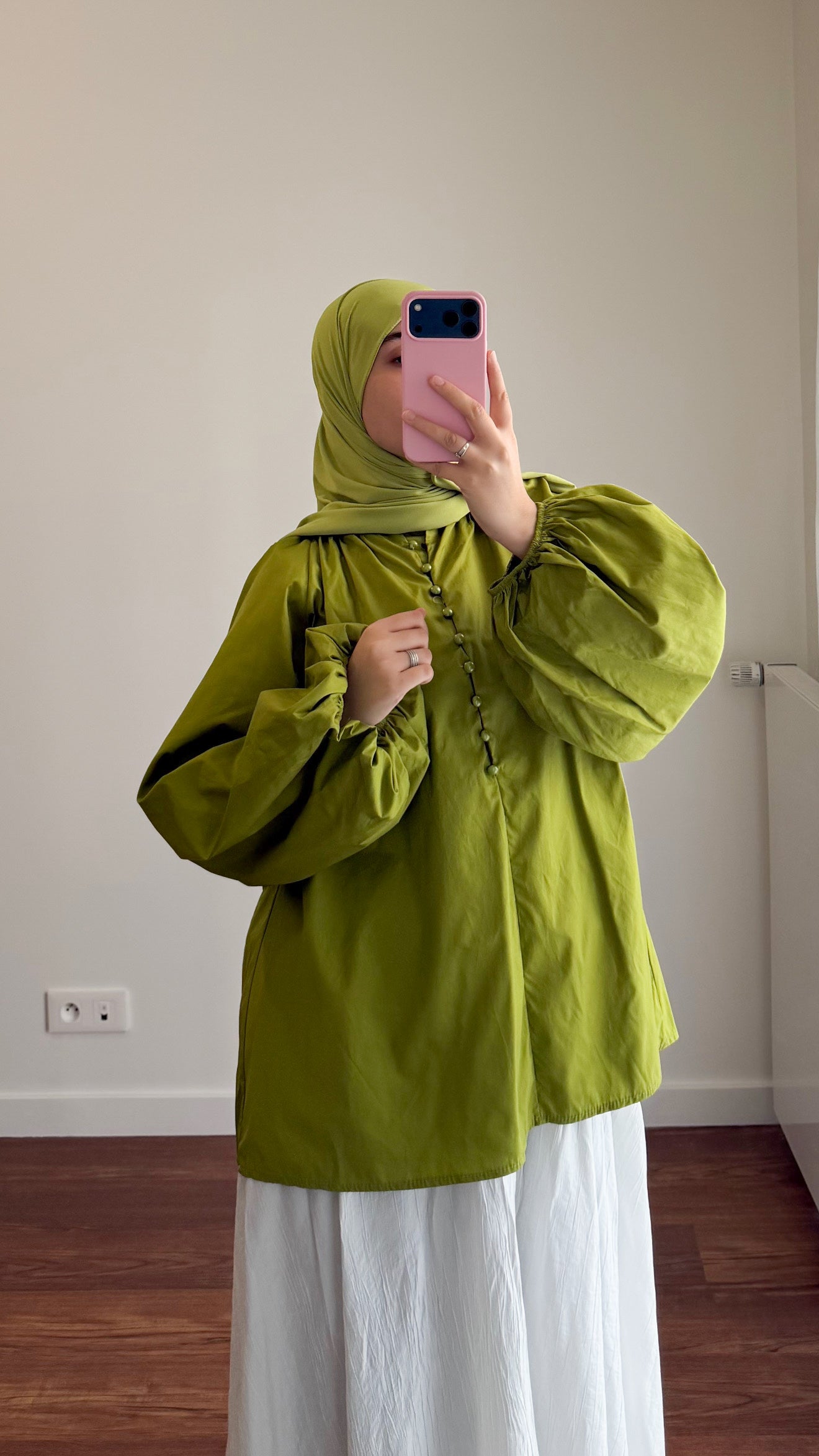 BLOUSE SIYA POPELINE VERT OLIVE