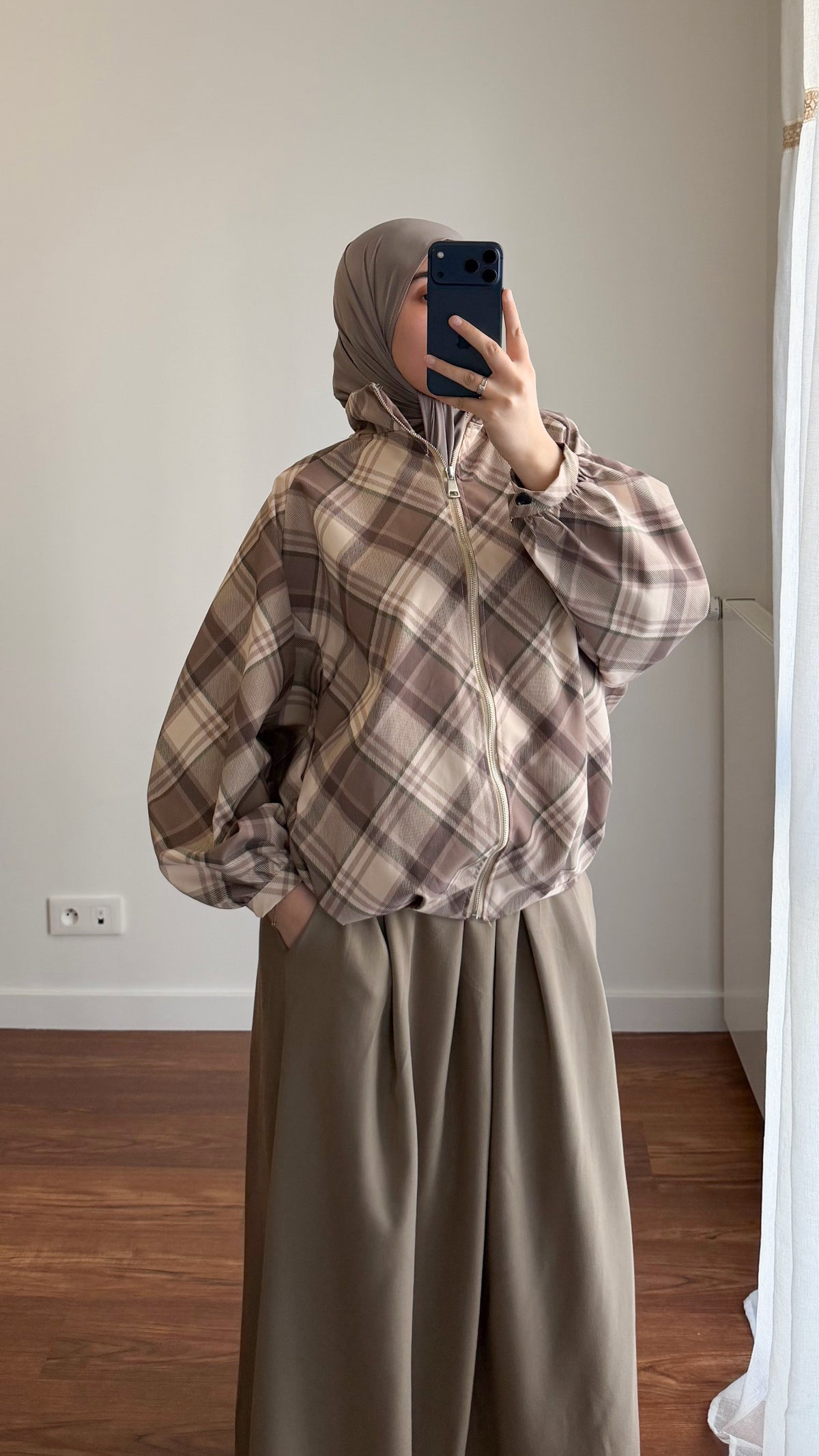 VESTE ZIPPÉE ISRA TAUPE