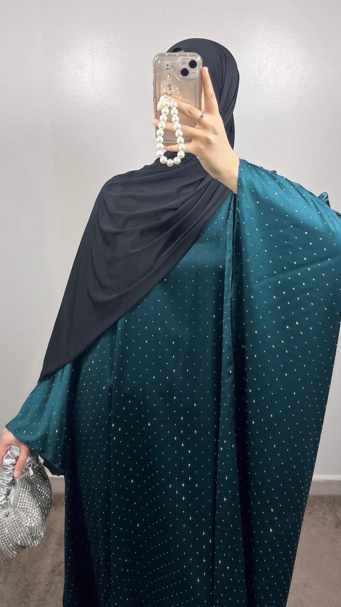 CLASSIC BLUE DUCK RHINESTONE ABAYA