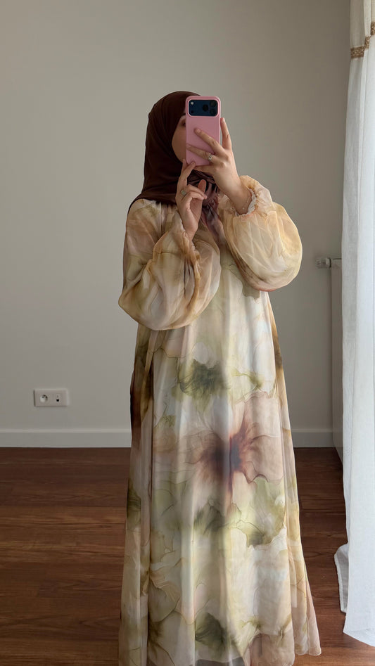 ABAYA BICOLORE VERT