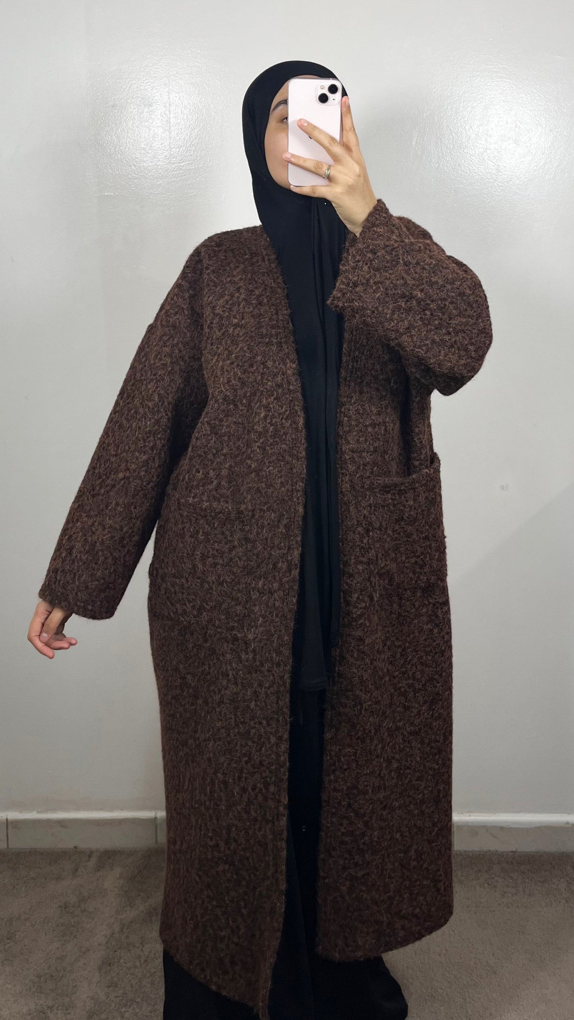 MANTEAU KIMONO LEA OVERSIZE MARRON