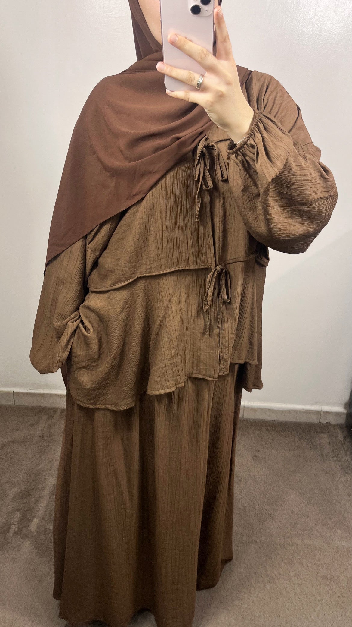ENSEMBLE JUPE LIYA MARRON