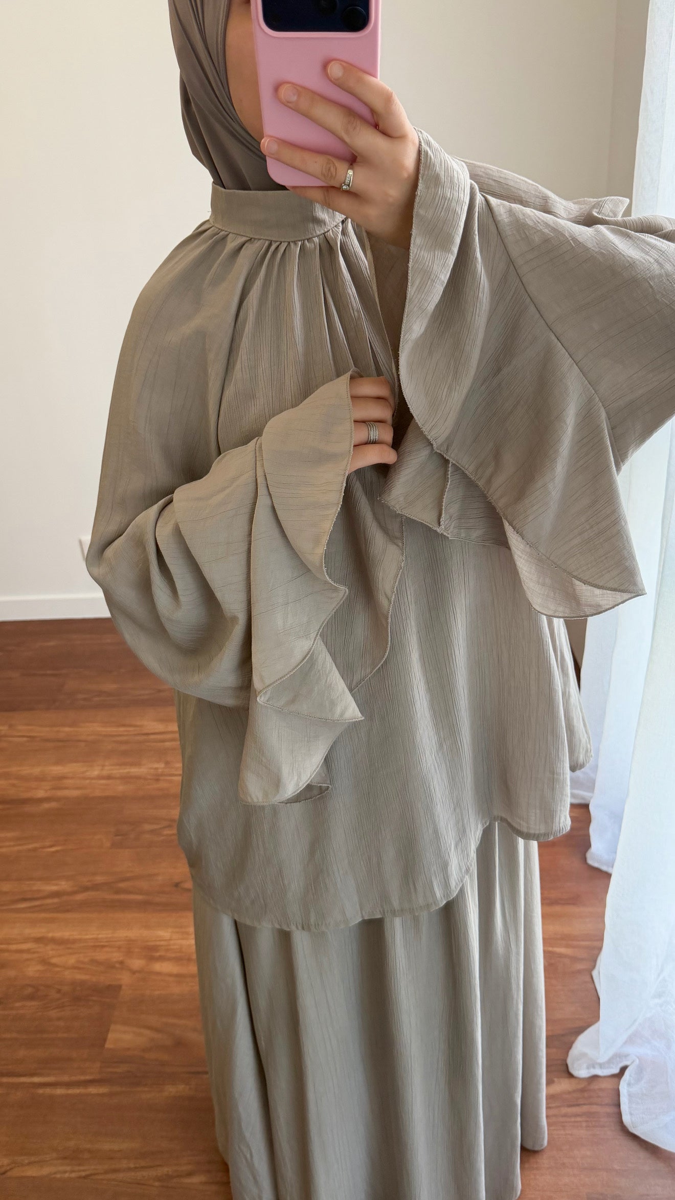 ENSEMBLE JUPE NUSSAYBAH TAUPE