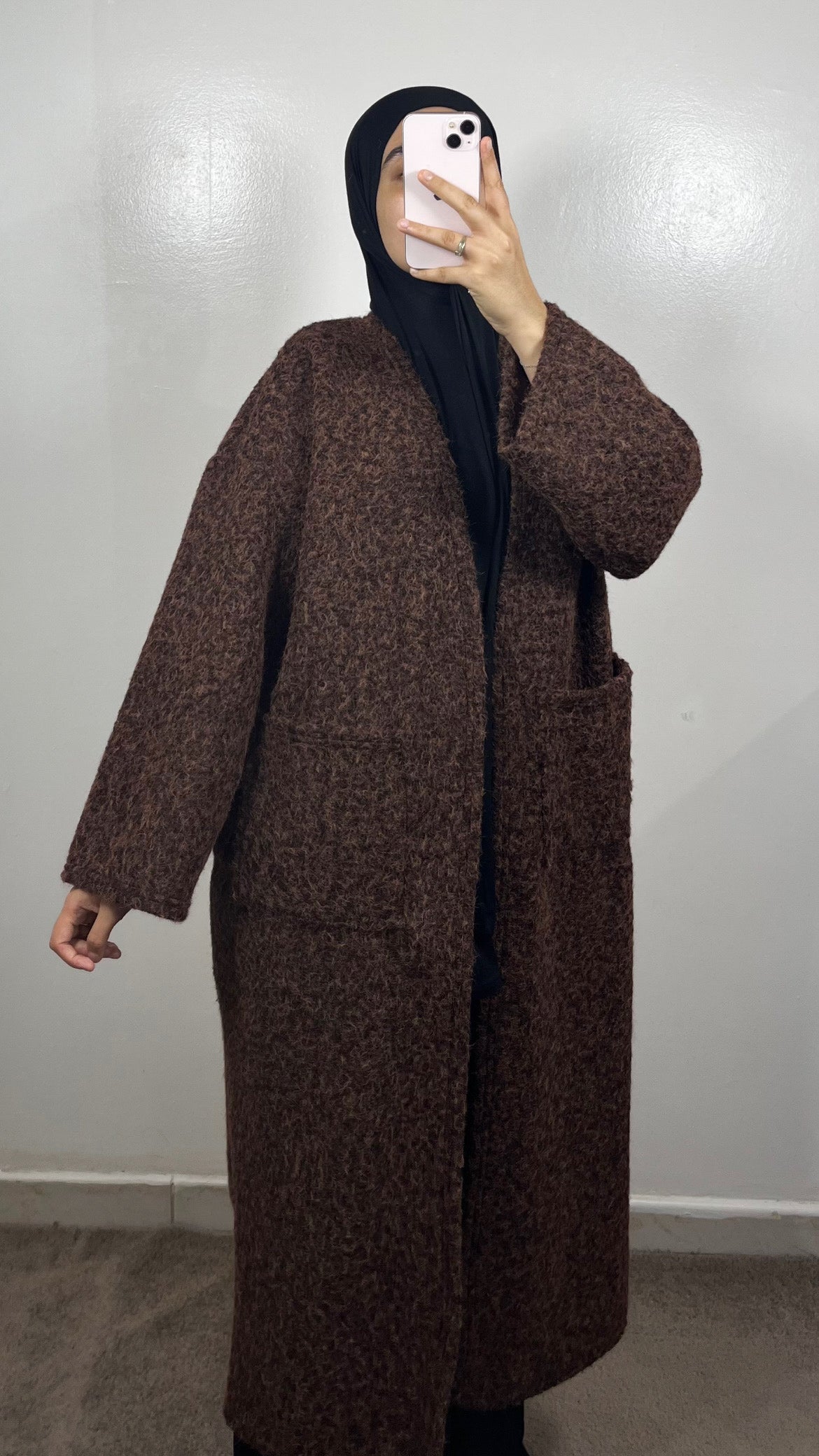 MANTEAU KIMONO LEA OVERSIZE MARRON