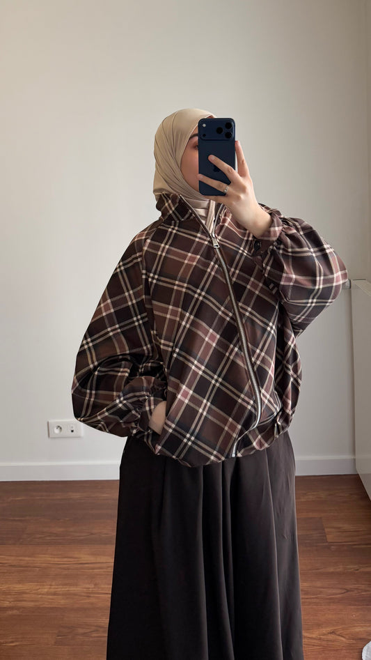 VESTE ZIPPÉE ISRA MARRON