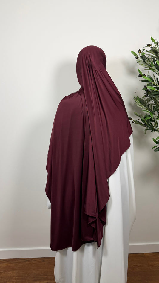 HIJAB JERSEY LIQUID BORDEAU