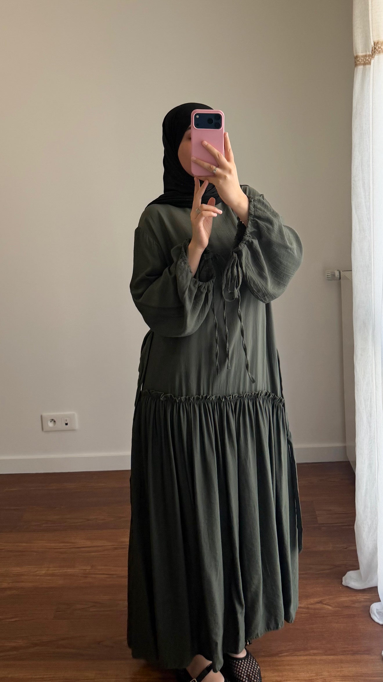 ROBE AYRA VERT KAKI FONCÉ