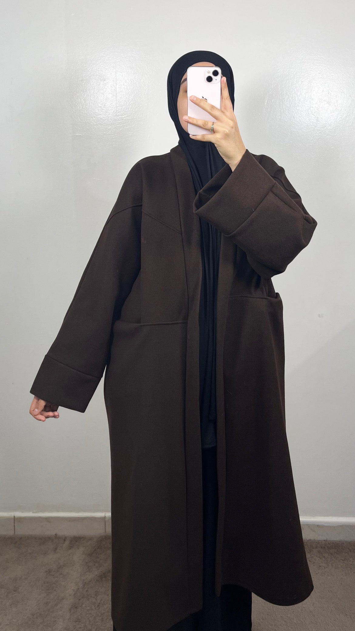 MANTEAU KIMONO SARAH OVERSIZE MARRON