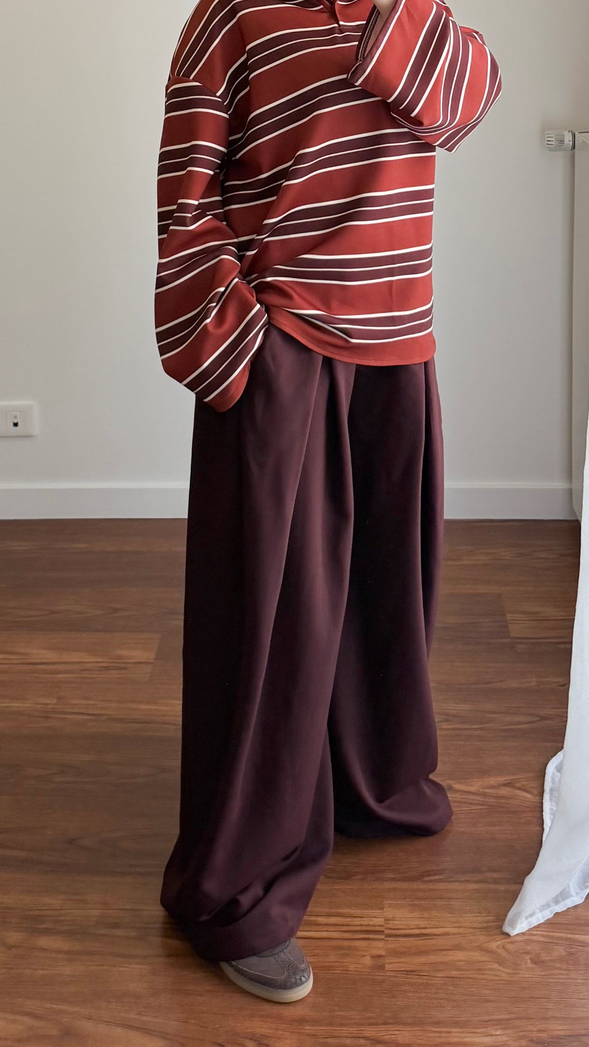 PANTALON BAGGY BORDEAU