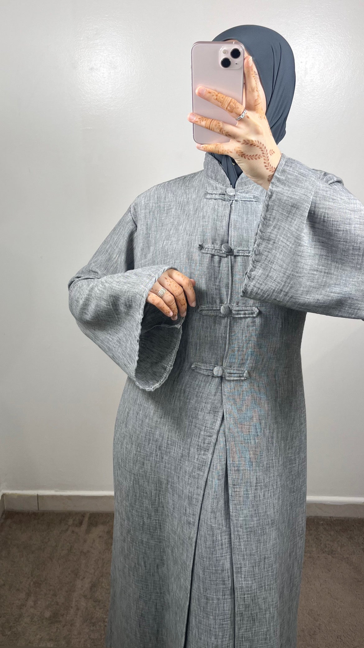 ENSEMBLE TOKYO LONG KIMONO + SOUS ABAYA GRIS