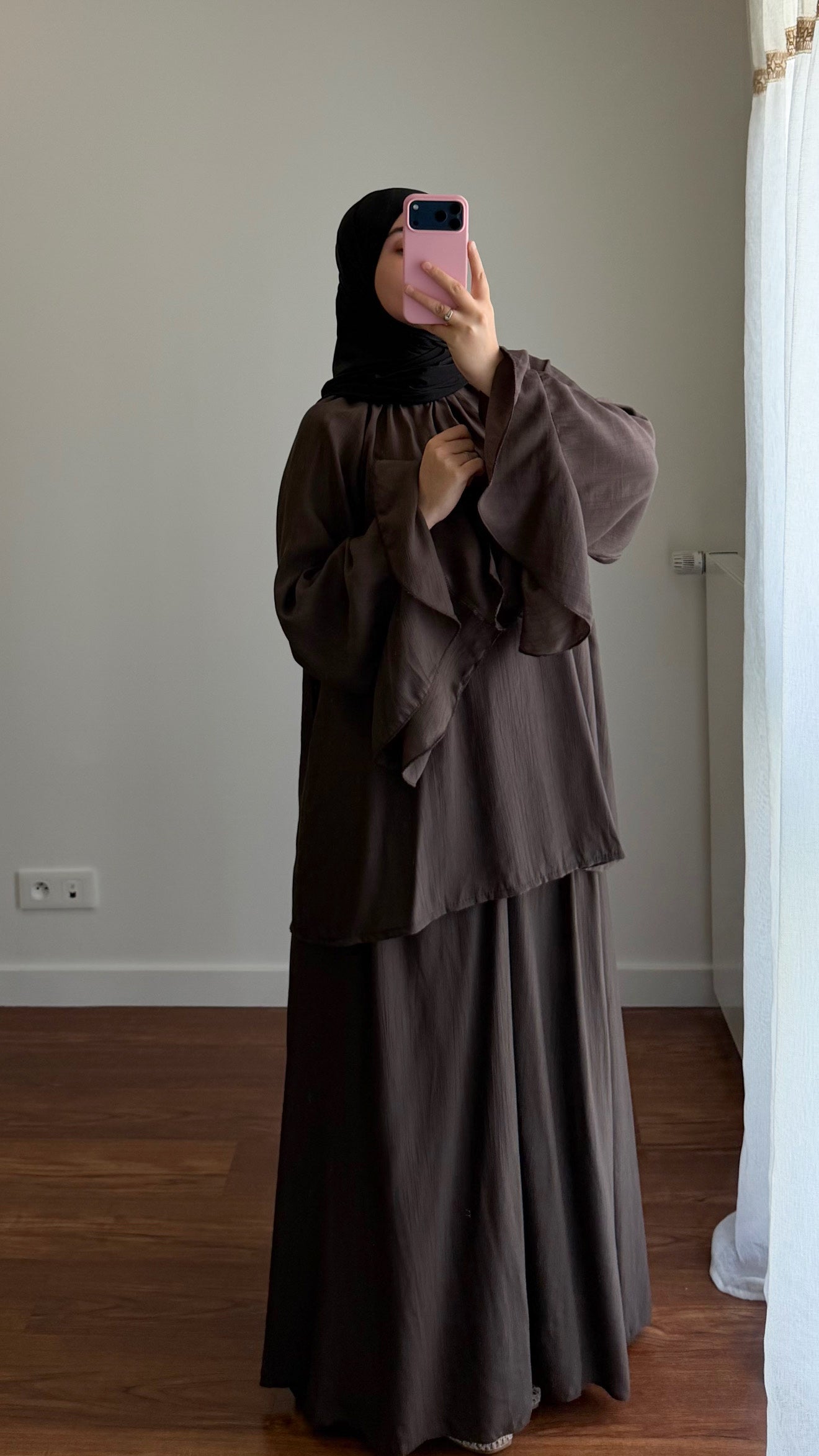 ENSEMBLE JUPE NUSSAYBAH MARRON