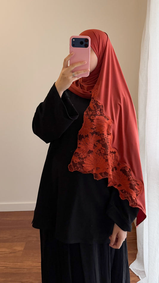 HIJAB JERSEY PREMIUM TERRACOTTA