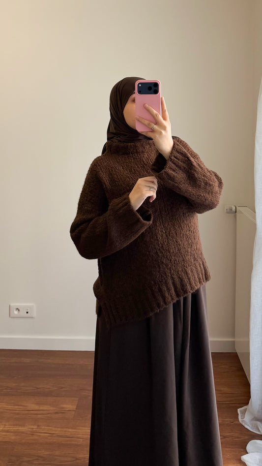 PULL SANA MARRON FONCÉ