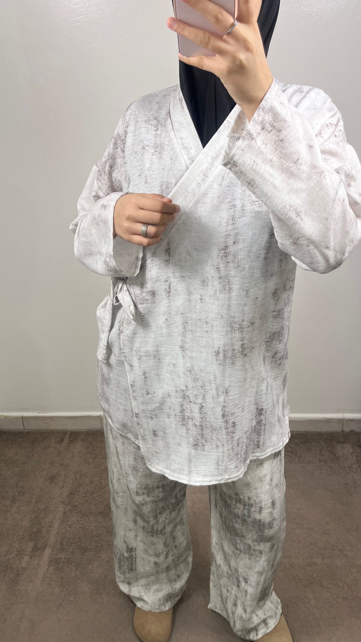 ENSEMBLE À NOUER HAUT + PANTALON BLANC