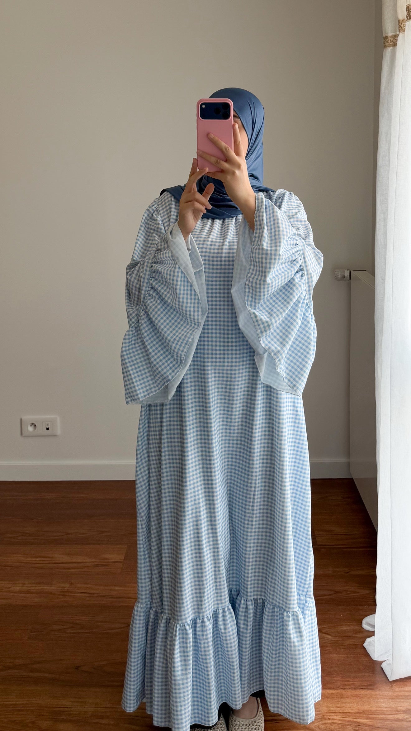 ROBE VICHY 2.0 BLEU CIEL