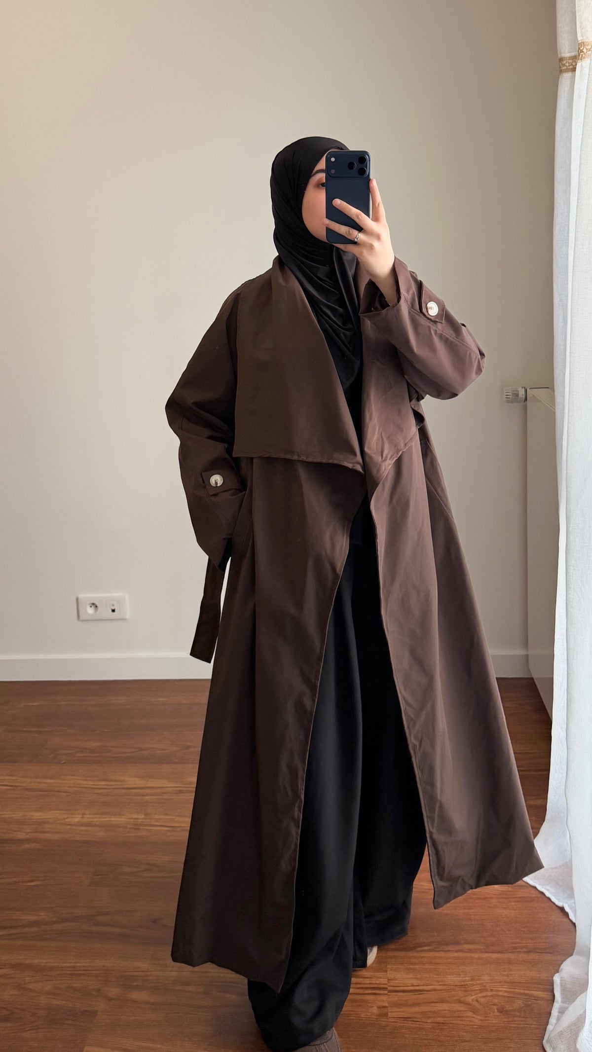 TRENCH LONG SARAH MARRON