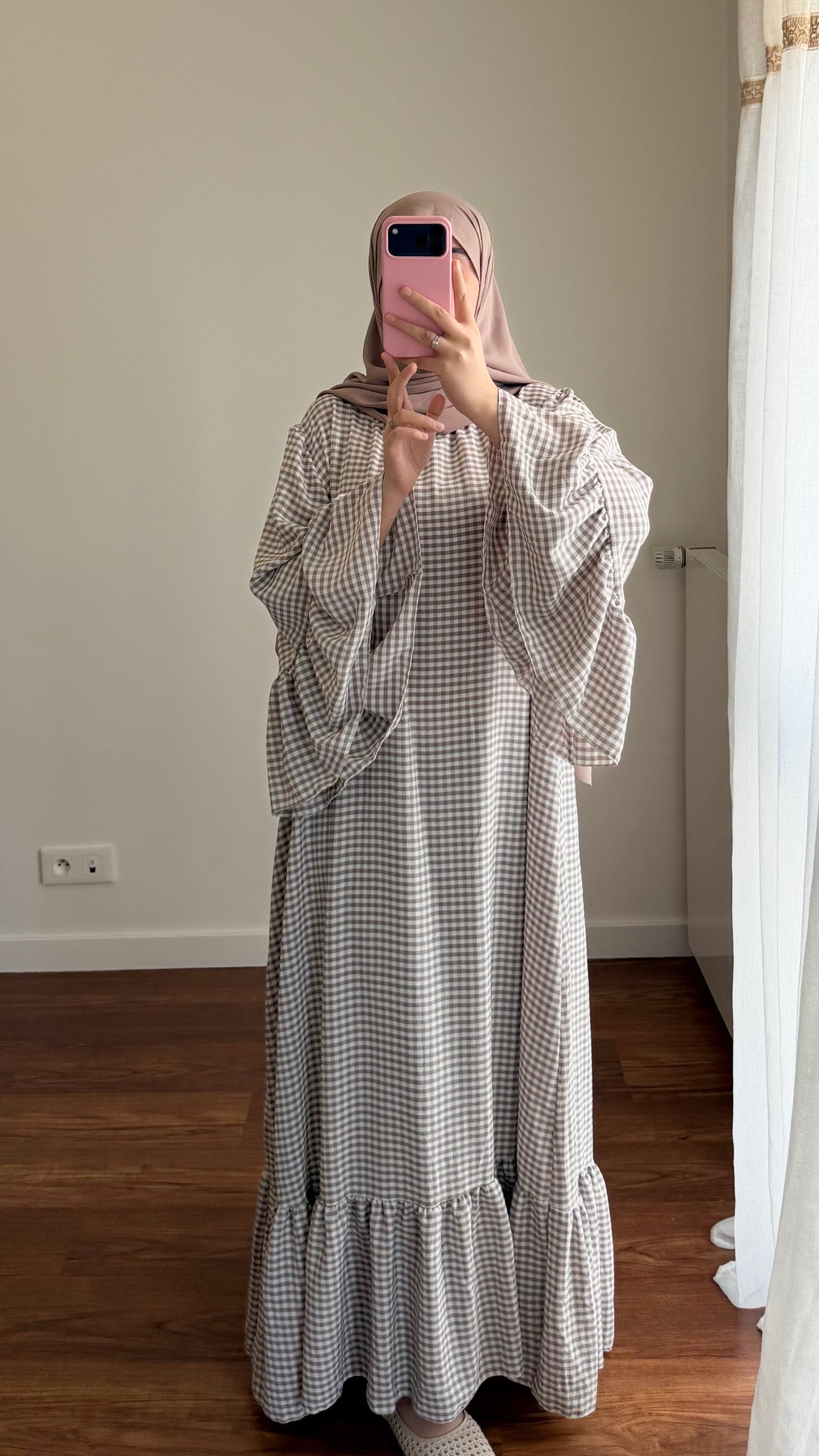 ROBE VICHY 2.0 TAUPE