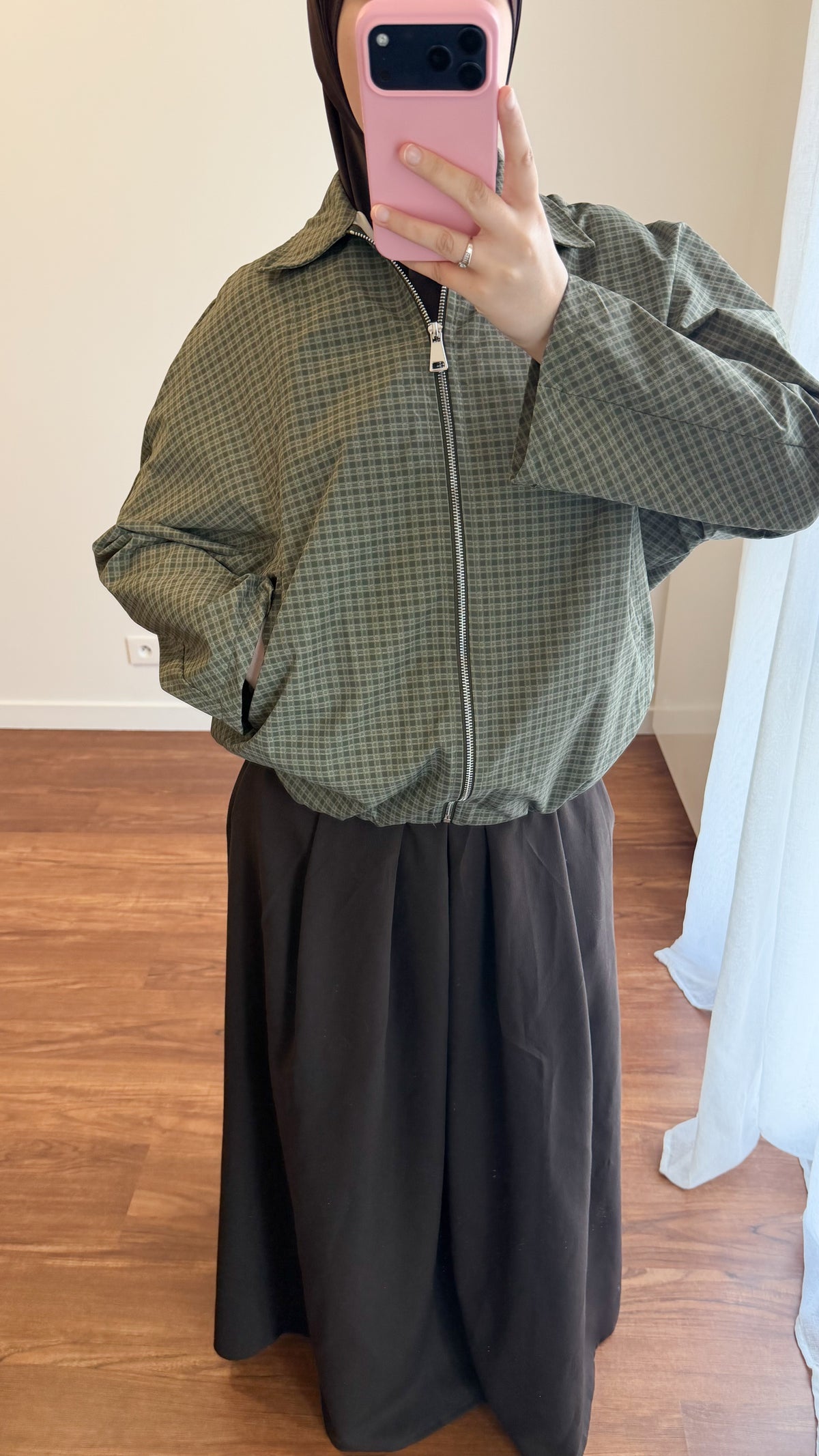 VESTE ZIPPÉE HAYA VERT KAKI