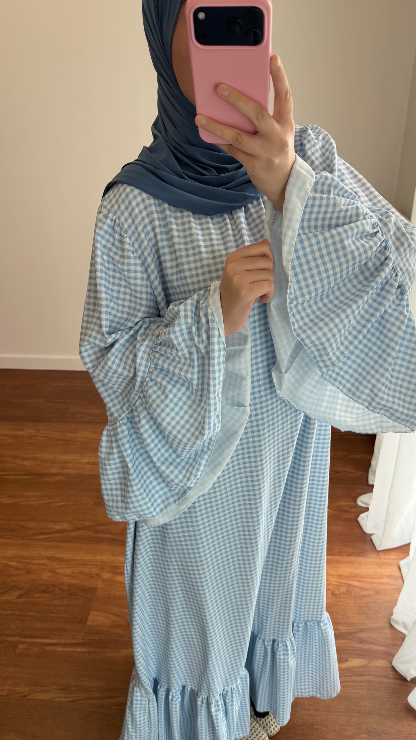 ROBE VICHY 2.0 BLEU CIEL