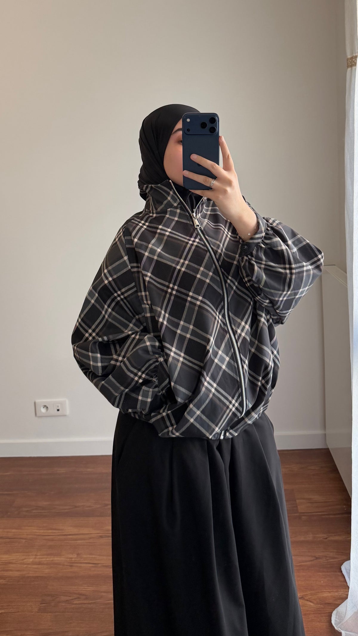 VESTE ZIPPÉE ISRA NOIR