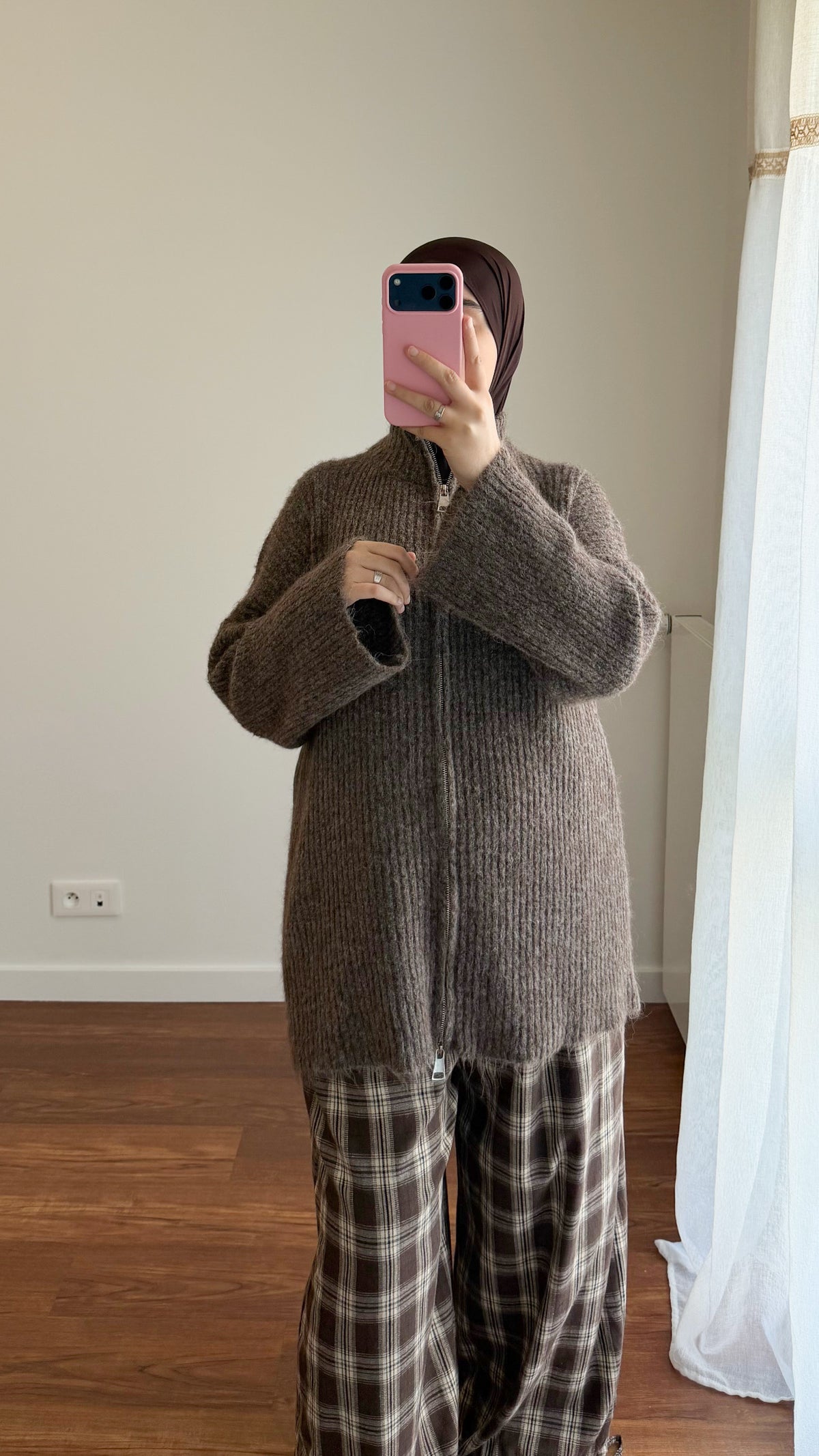 GILET ZIPPÉ MARRON