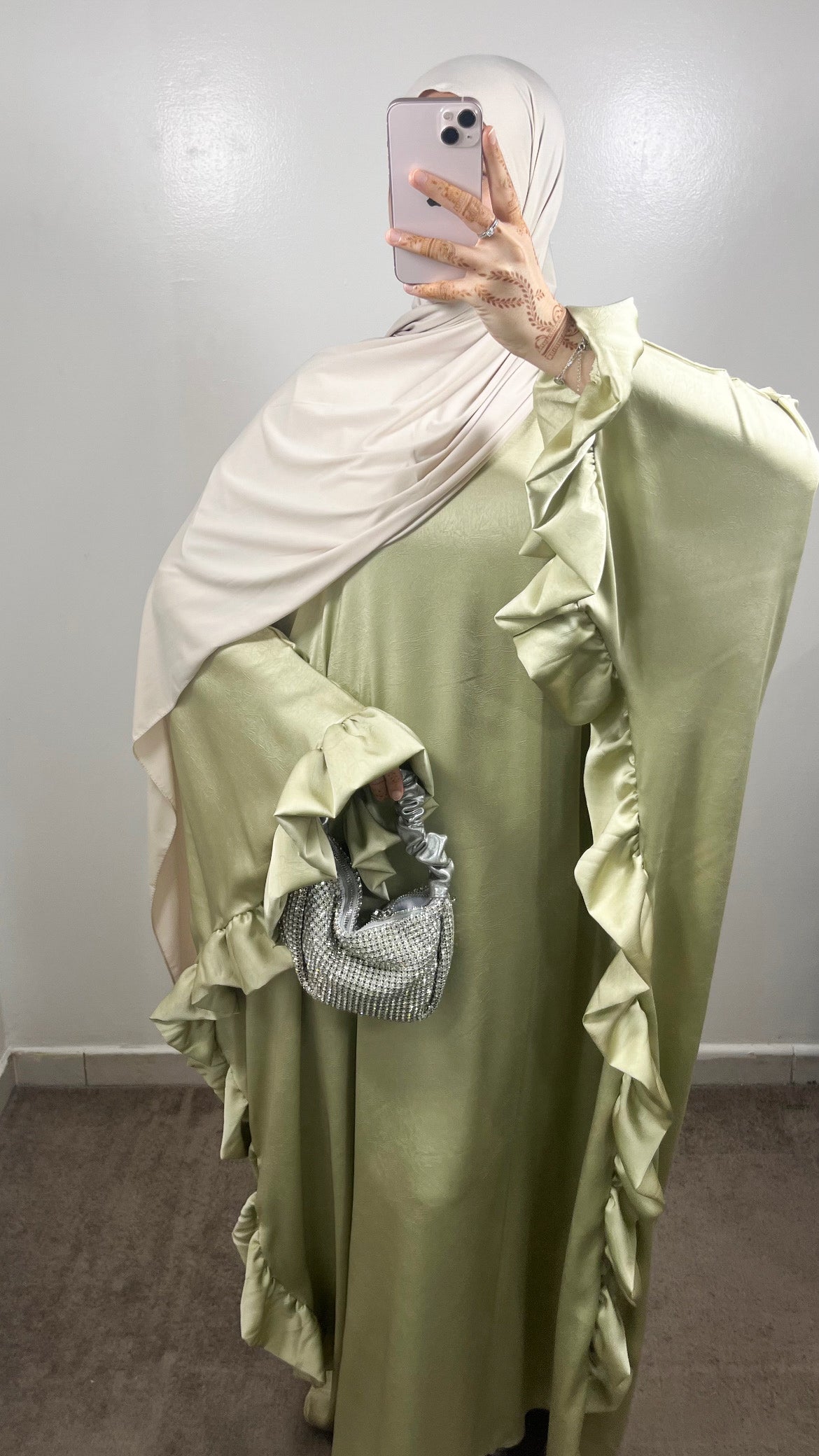 ABAYA BUTTERFLY VERT CLAIR