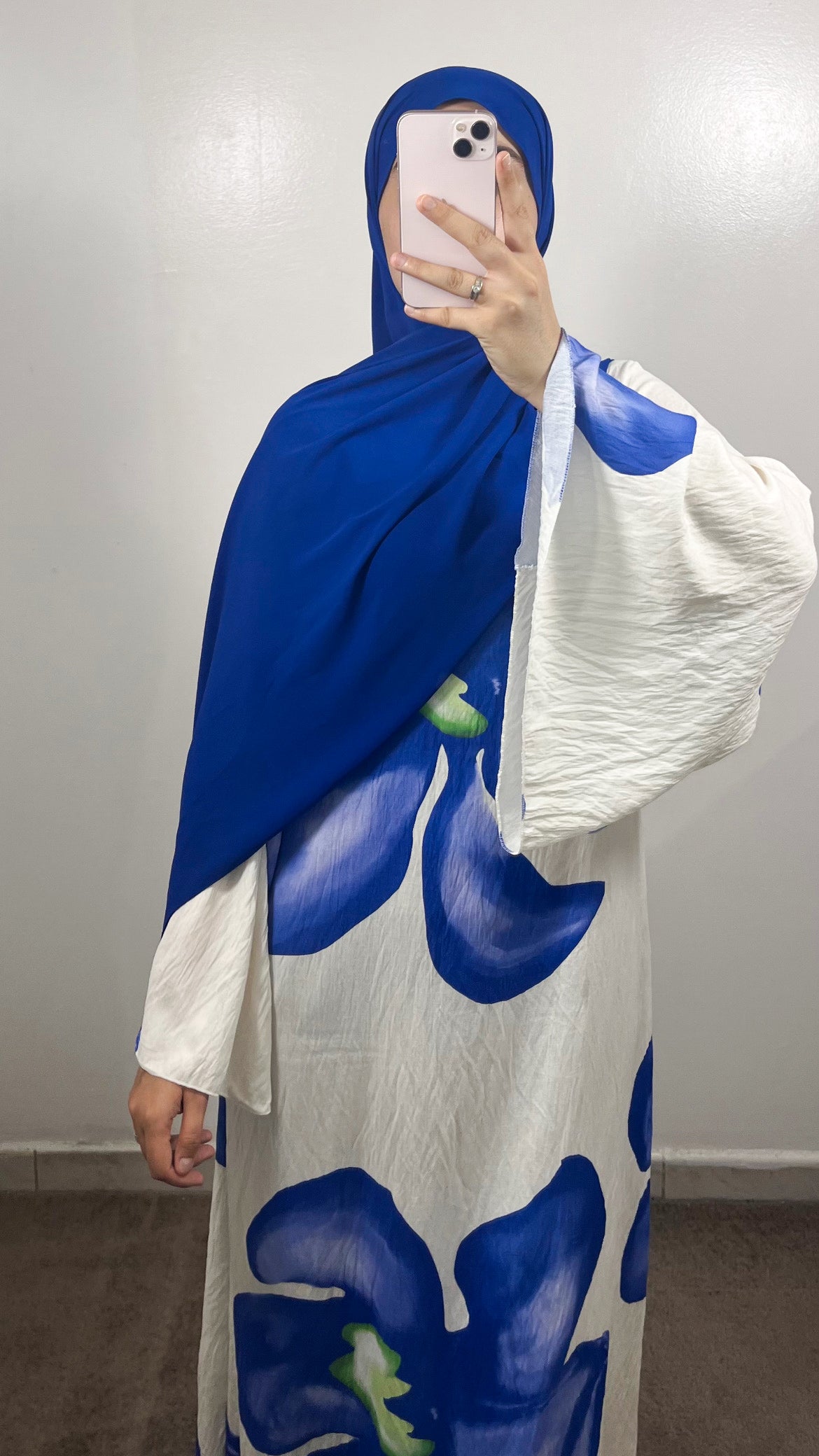 ROBE FLOWER BLANCHE/BLEU