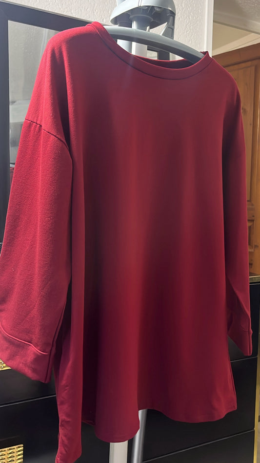 T-SHIRT COTON BORDEAU