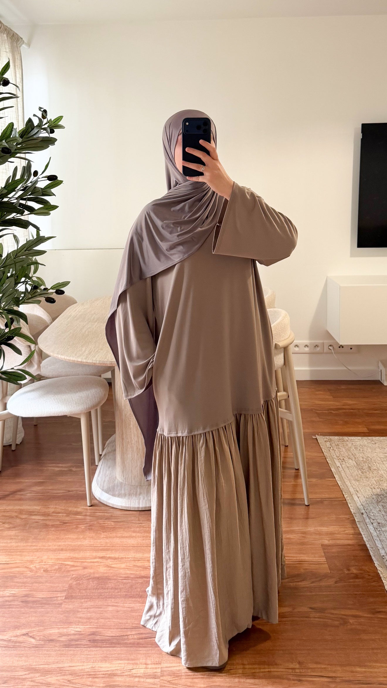 ROBE T-SHIRT TAUPE