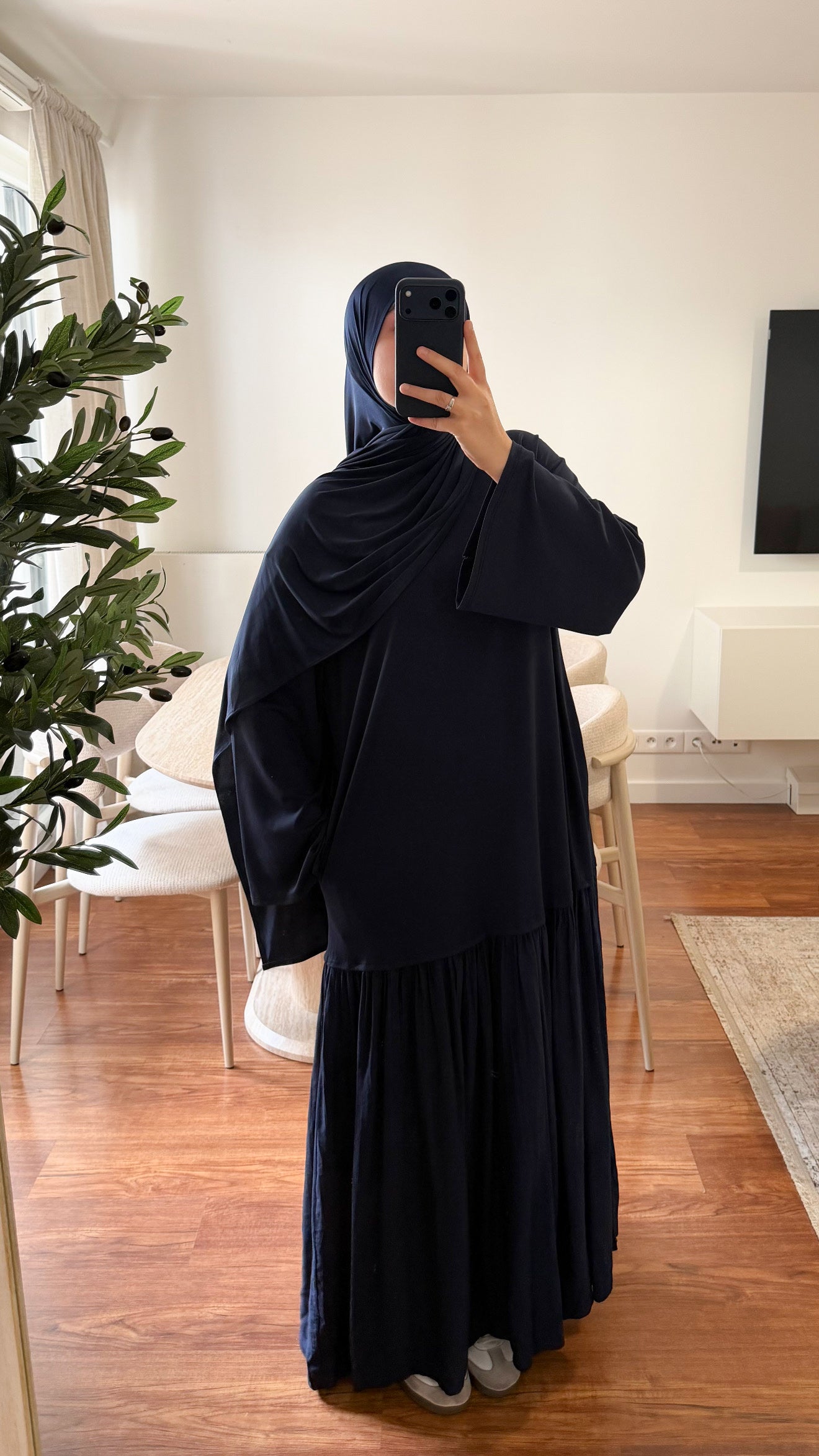 ROBE T-SHIRT BLEU MARINE