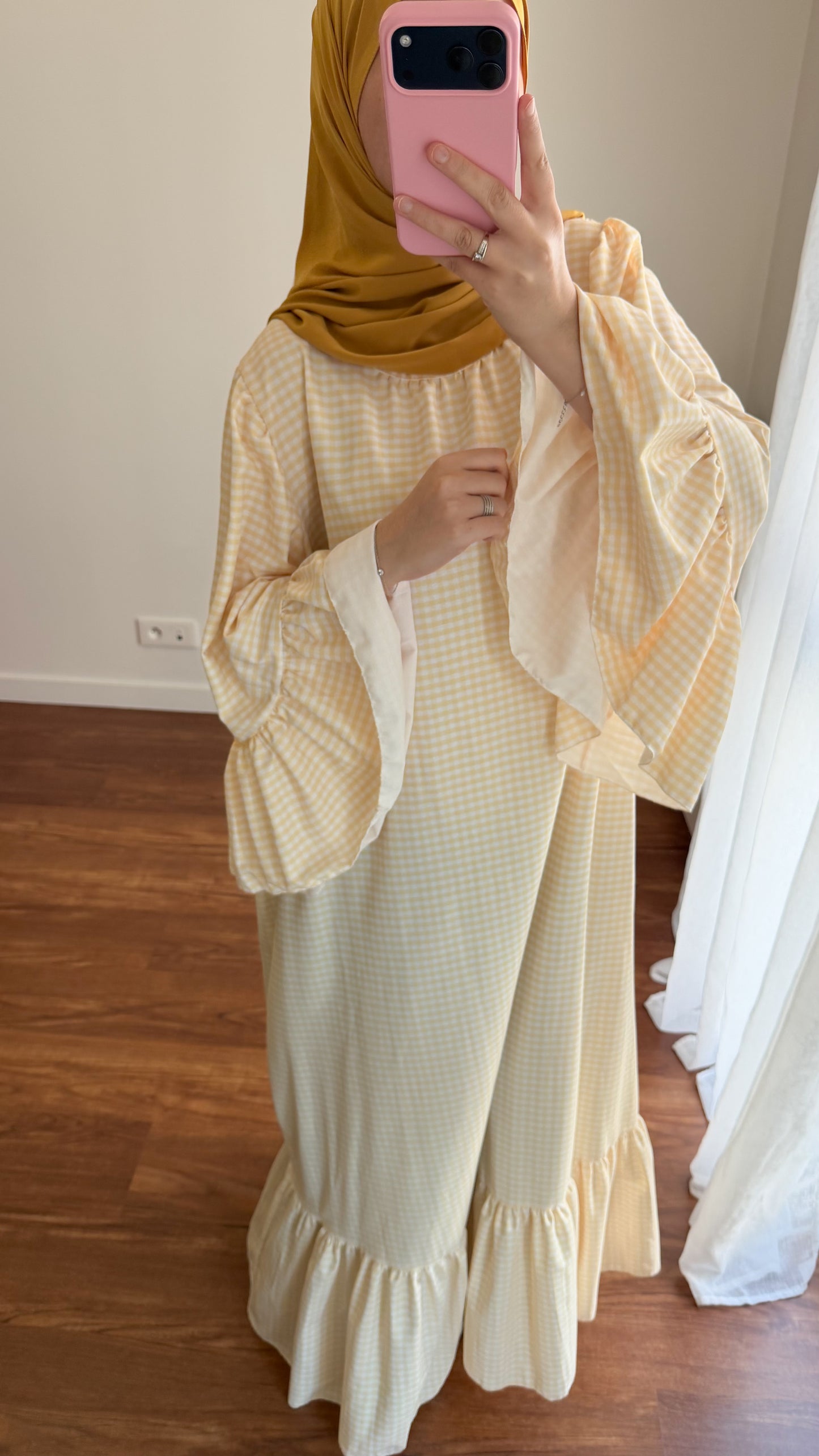 ROBE VICHY 2.0 JAUNE