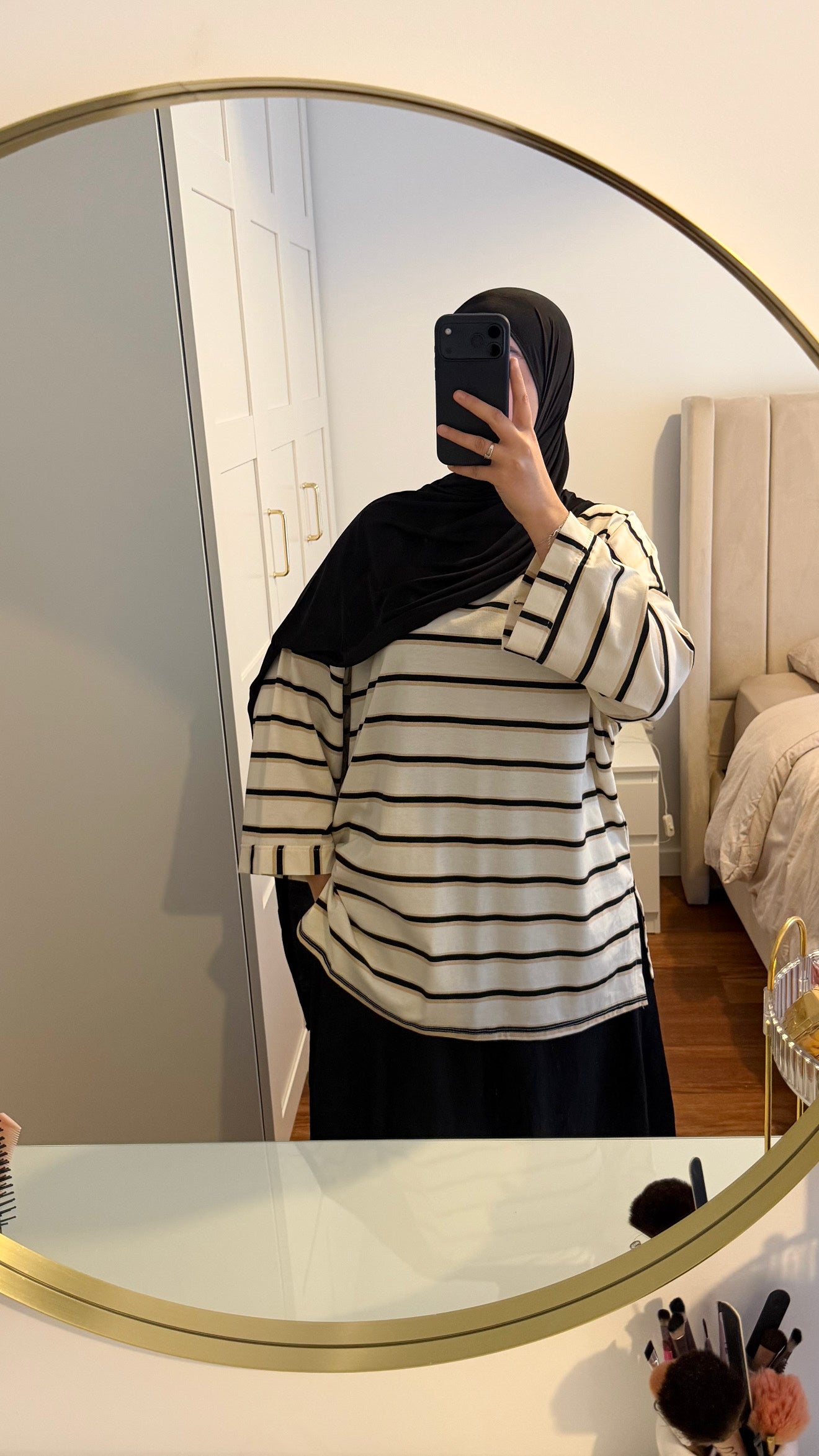 T-SHIRT RAYÉ OVERSIZE BLANC