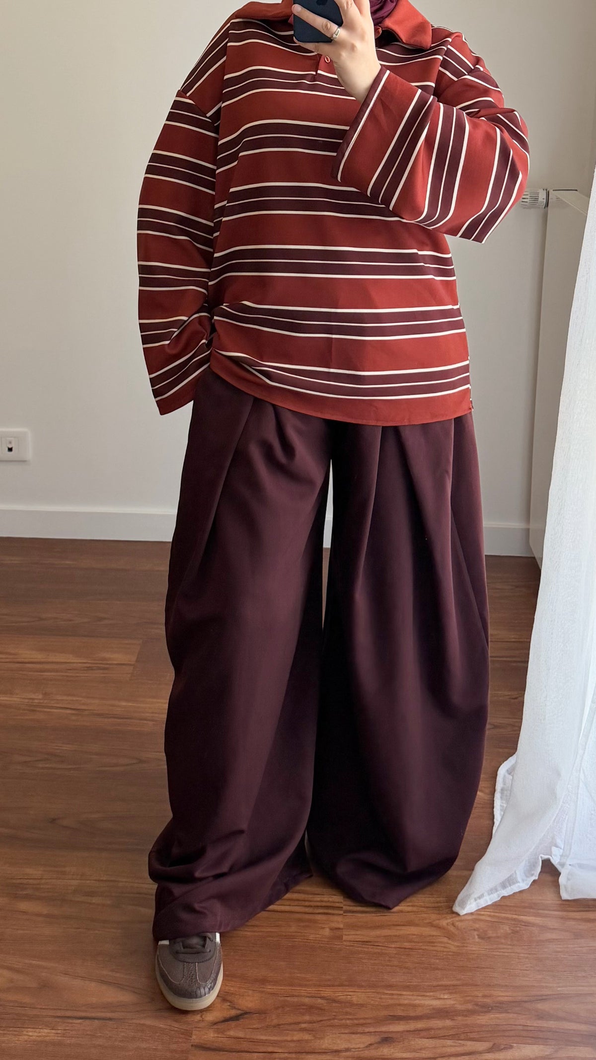 PANTALON BAGGY BORDEAU