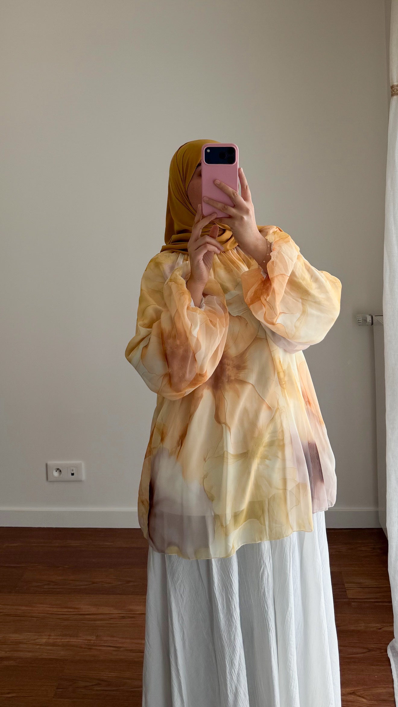 BLOUSE BICOLORE JAUNE