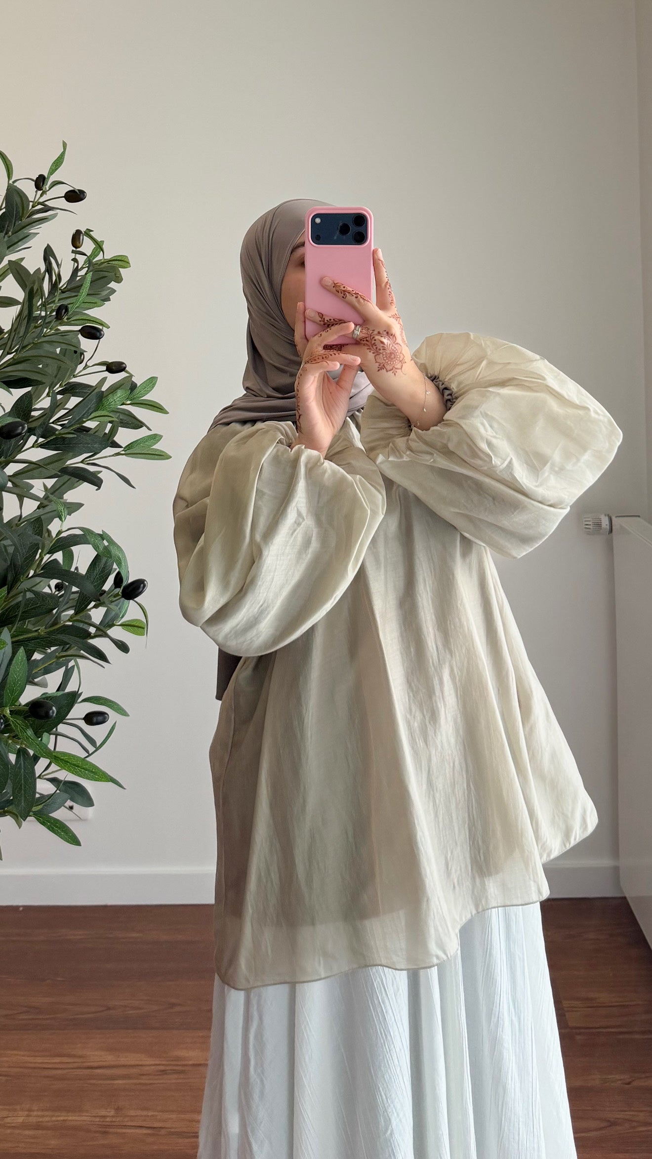 BLOUSE TENCEL TAUPE