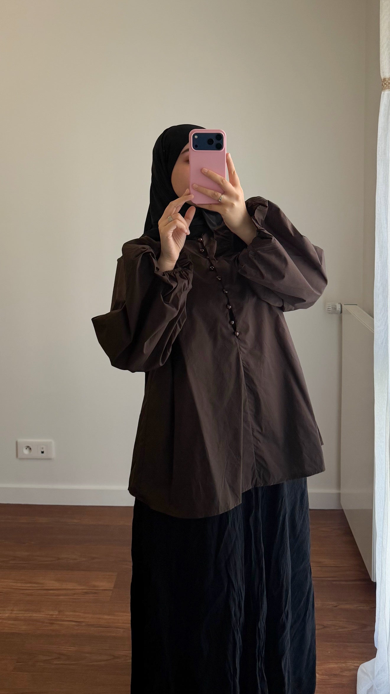BLOUSE SIYA POPELINE MARRON