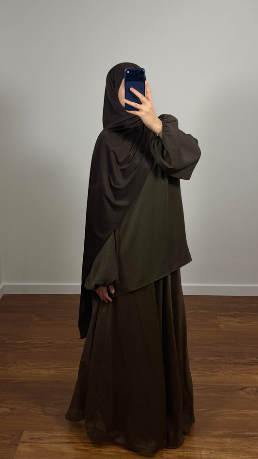 ENSEMBLE JUPE ZEYNEB MARRON