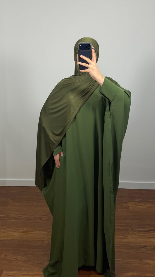 ABAYA FARASHA VERT KAKI
