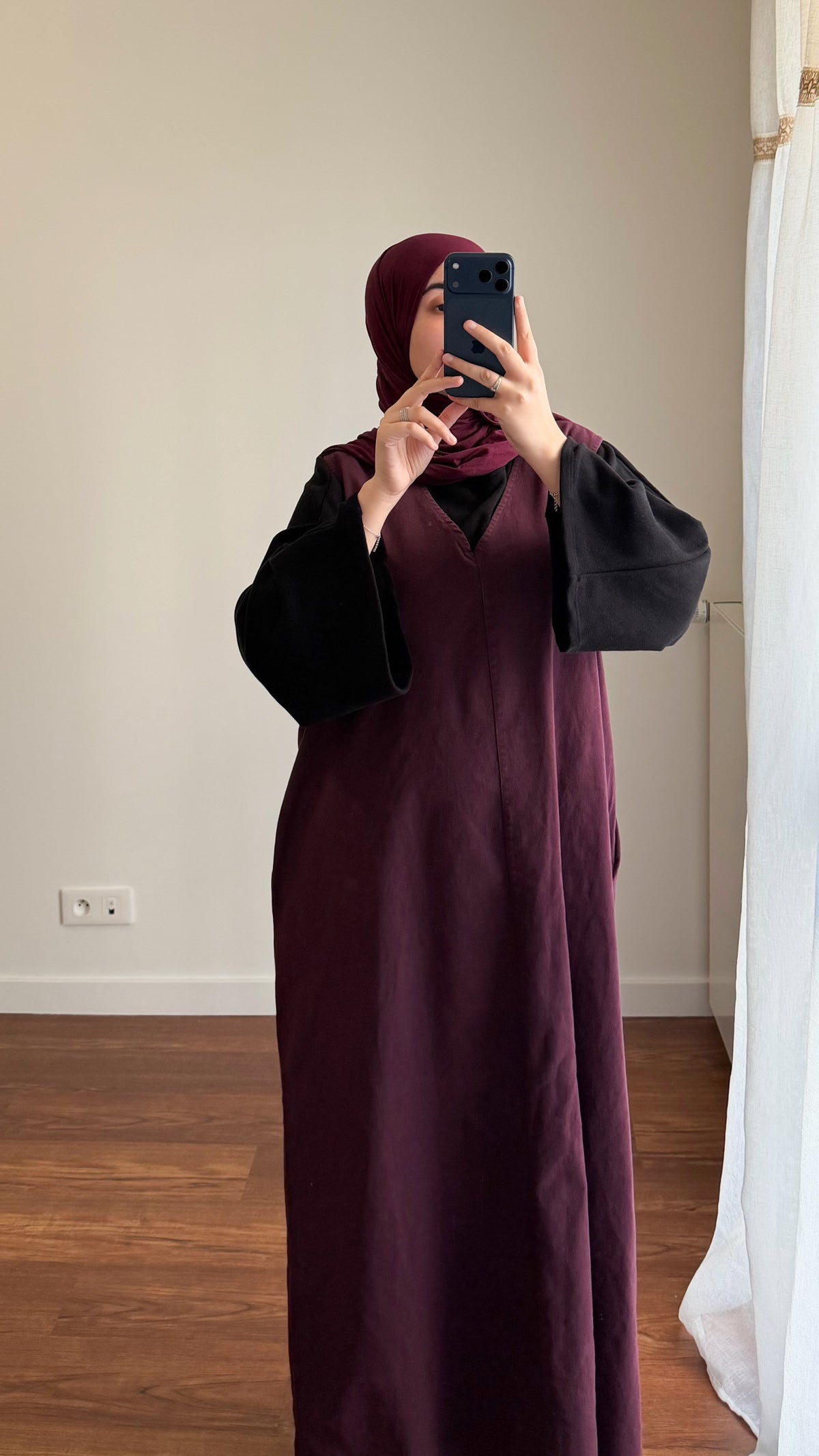 ROBE SANS MANCHES EN JEAN BORDEAU